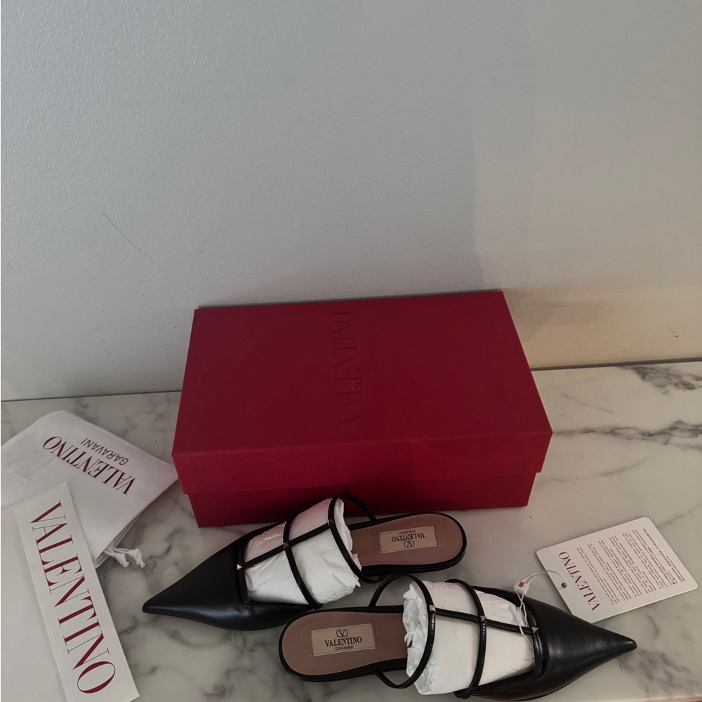 Valentino Rockstud Wispy Pointed Toe Mule - Picture 3 of 7